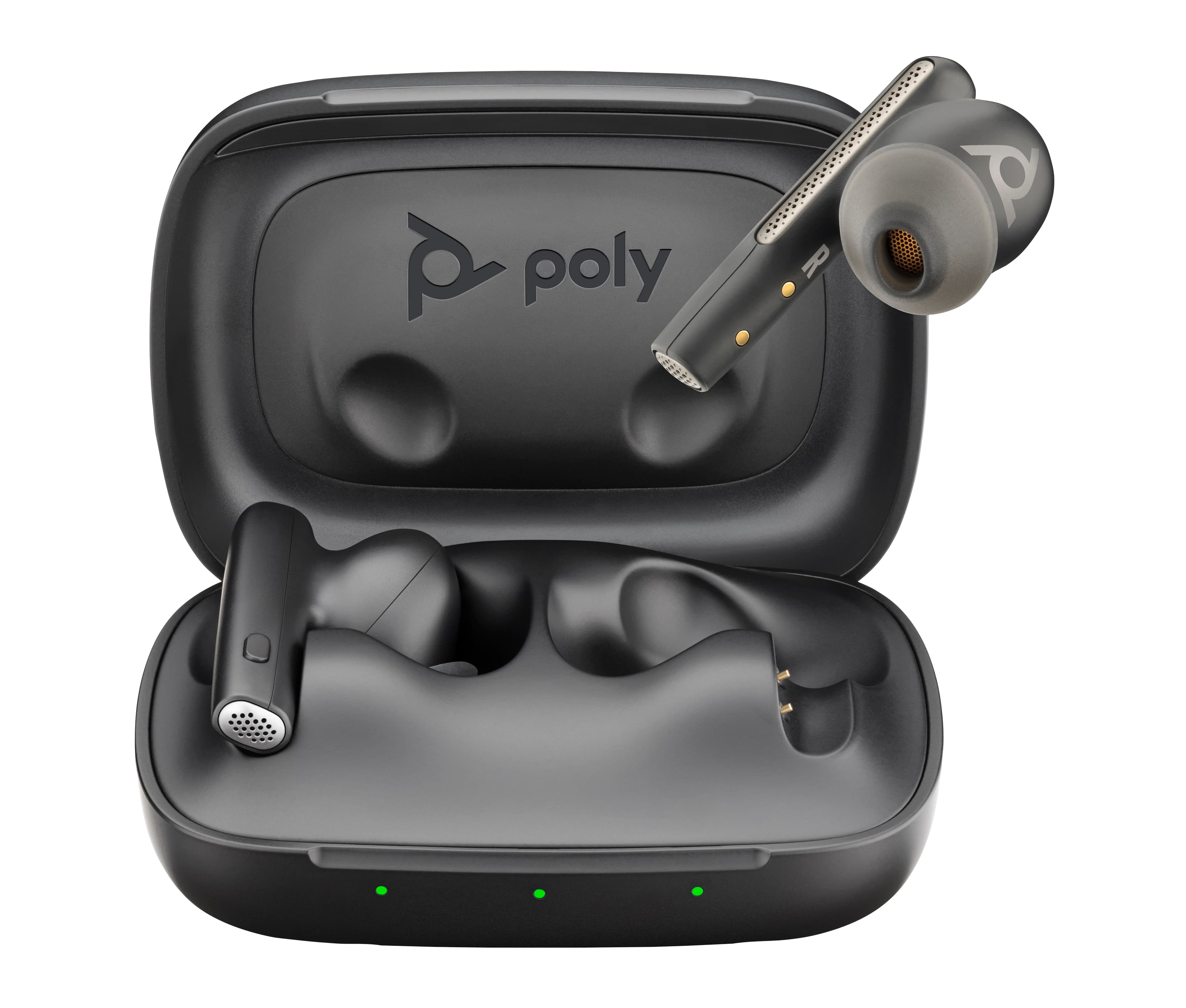 HP Poly Écouteurs noir charbon Poly Voyager Free 60 UC +adaptateur USB-C BT700 + étui de charge de base