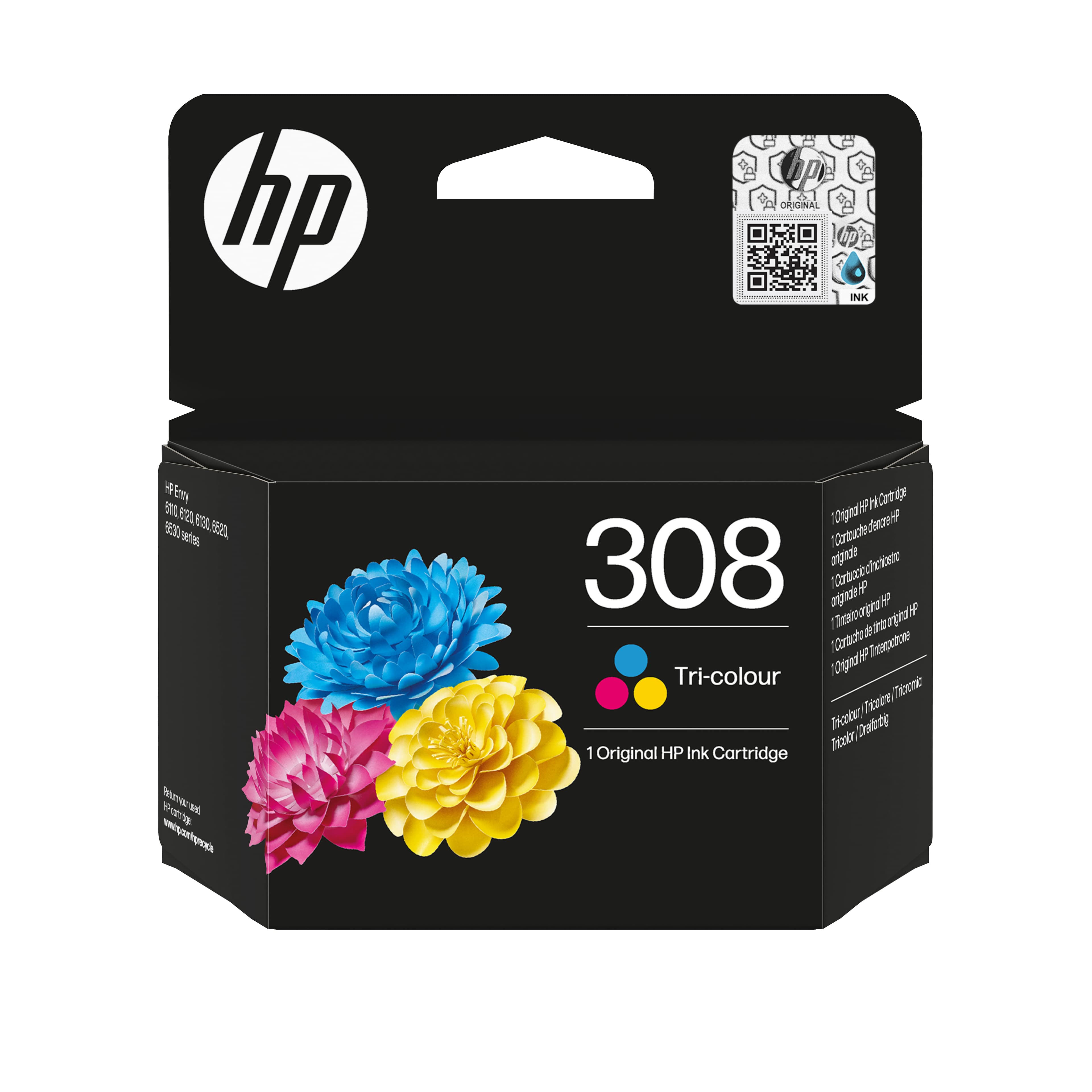 HP 308 Cartouche d’encre authentique Trois couleurs