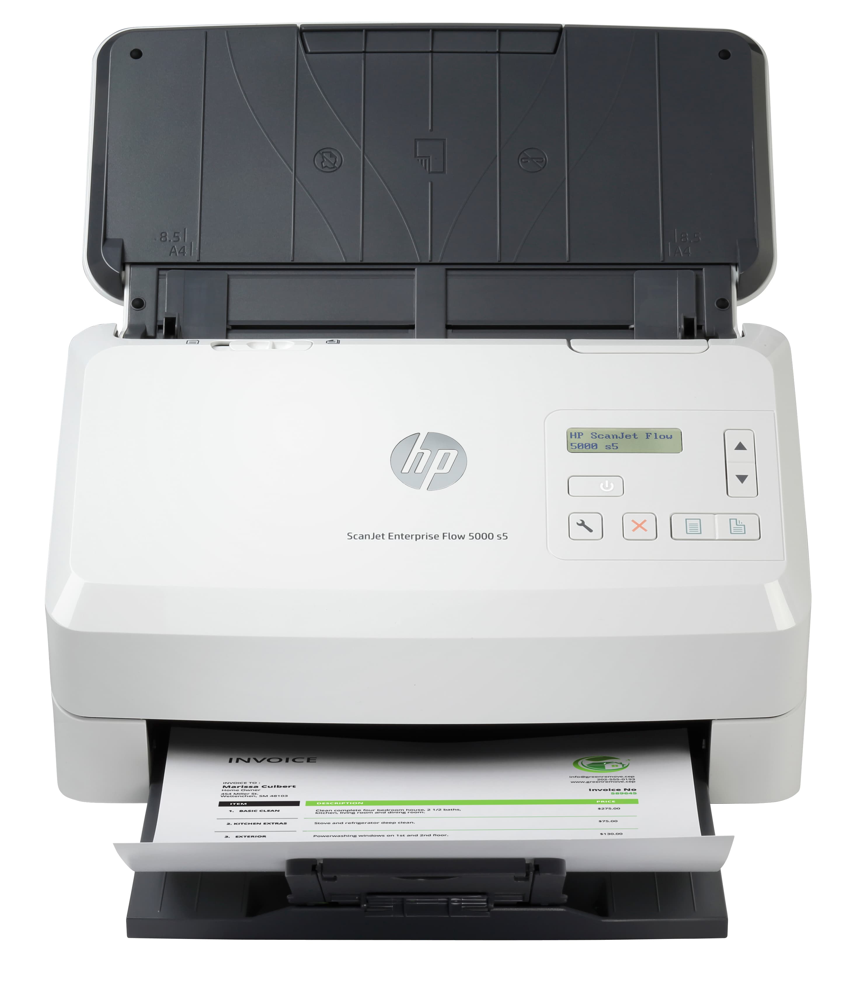 HP ScanJet Enterprise Flow 5000 s5 Scanner à defilement A4, jusqu’à 65ppm/130ipm, 600 x 600 DPI
