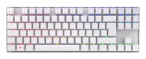 CHERRY MX 8.2 TKL Wireless RGB clavier Gaming USB + RF Wireless + Bluetooth QWERTZ Allemand Blanc
