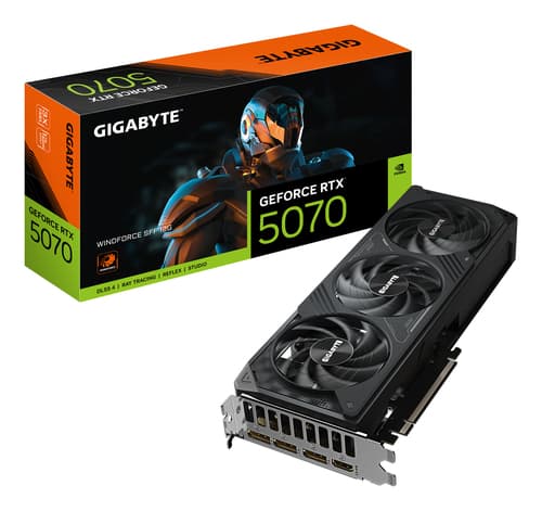 GIGABYTE GeForce RTX 5070 WINDFORCE SFF 12G Carte graphique - 12 Go GDDR7, 192 bits, PCI-E 5.0, Fréquence du cœur 2512 MHz, 3 x DP 2.1b, 1 x HDMI 2.1b, DLSS 4, GV-N5070WF3-12GD