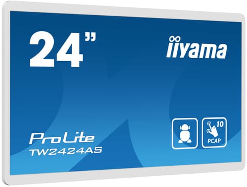 iiyama TW2424AS-W1 écran plat de PC 60,5 cm (23.8") 1920 x 1080 pixels 4K Ultra HD Écran tactile Noir