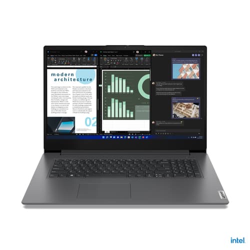 Lenovo V17 G4 IRU Intel® Core™ i3 i3-1315U Ordinateur portable 43,9 cm (17.3") Full HD 8 Go DDR4-SDRAM 256 Go SSD Wi-Fi 6 (802.11ax) Windows 11 Pro Français Gris