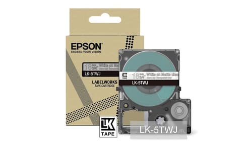 Epson LK-5TWJ Transparent, Blanc