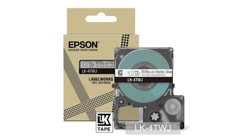 Epson LK-4TWJ Noir, Transparent