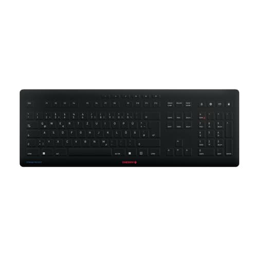 CHERRY Stream clavier Universel FR sans fil +USB QWERTZ Allemand Noir