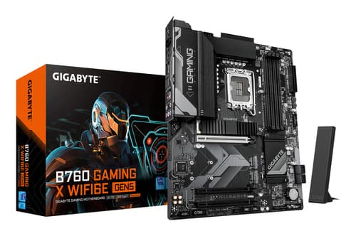 GIGABYTE B760 GAMING X WIFI6E GEN5 Carte Mère – Compatible avec les processeurs Intel Core 14e génération, VRM 8+1+1 phases, jusqu’à 5600 MHz DDR5, 3 x M.2 PCIe 4.0, Wi-Fi 6E, LAN 2.5 GbE, USB 3.2 Gen 2