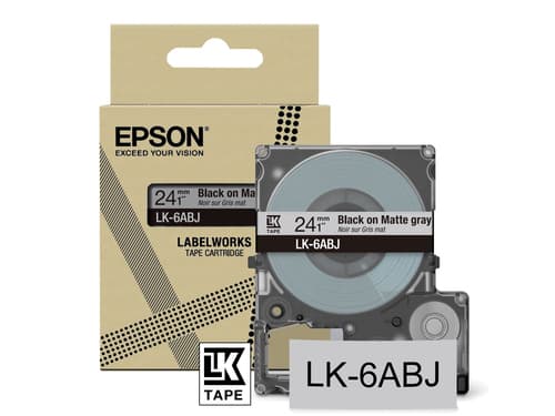 Epson C53S672088 ruban d'étiquette Noir sur gris LK