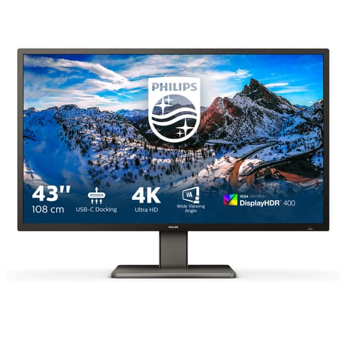 Philips P Line 439P1/00 écran plat de PC 108 cm (42.5") 3840 x 2160 pixels 4K Ultra HD LCD Noir