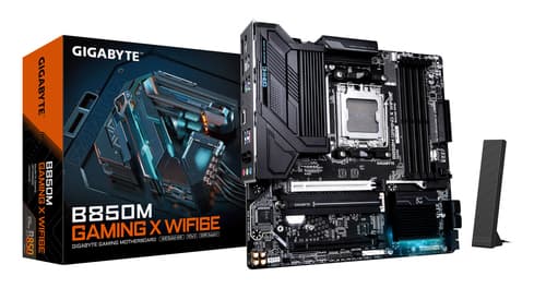 GIGABYTE B850M GAMING X WIFI6E Carte Mère - Processeurs AMD Ryzen Série 9000, VRM numérique 10+2+2 phases, jusqu'à 8200MHz DDR5 (OC), 1xPCIe 5.0 + 1xPCIe 4.0 M.2, LAN 2.5, WIFI 6E, USB 3.2 Gen 2.