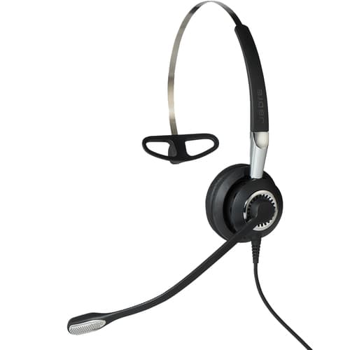 Jabra BIZ 2400 II Casque Avec fil Minerve, Crochets auriculaires, Arceau Bureau/Centre d'appels Noir, Argent