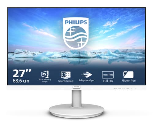 Philips V Line 271V8AW/00 écran plat de PC 68,6 cm (27") 1920 x 1080 pixels Full HD LCD Blanc