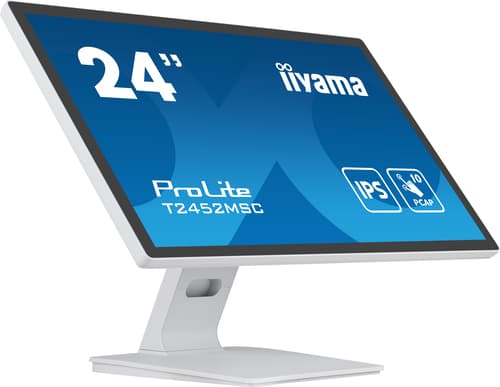 iiyama ProLite T2452MSC-W1 écran plat de PC 61 cm (24") 1920 x 1080 pixels Full HD LCD Écran tactile Multi-utilisateur Blanc