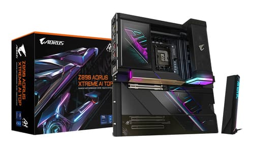 GIGABYTE Z890 AORUS XTREME AI TOP Carte Mère - Prend en charge les processeurs Intel Core Ultra (Série 2), VRM 22+1+2 phases, jusqu'à 9500MHz DDR5 (OC), PCIe 5.0 M.2, Wi-Fi 7, Thunderbolt 5