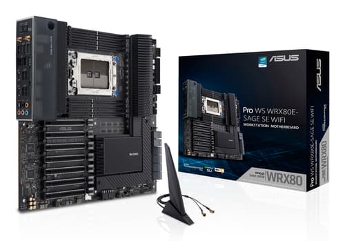 ASUS Pro WS WRX80E-SAGE SE WIFI II AMD WRX80 Emplacement sWRX8 ATX étendu