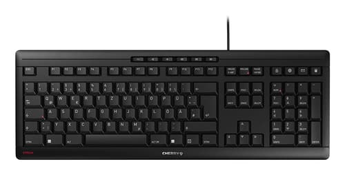 CHERRY STREAM clavier Bureau USB QWERTZ Allemand Noir