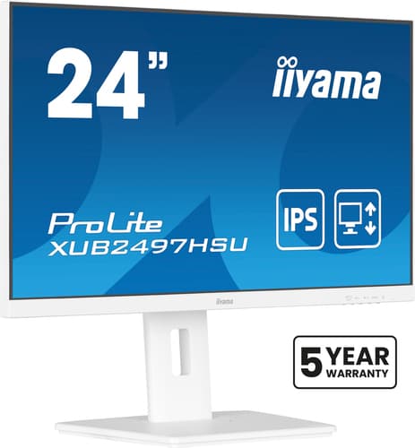 iiyama ProLite XUB2497HSU-W2 écran plat de PC 60,5 cm (23.8") 1920 x 1080 pixels Full HD LED Blanc