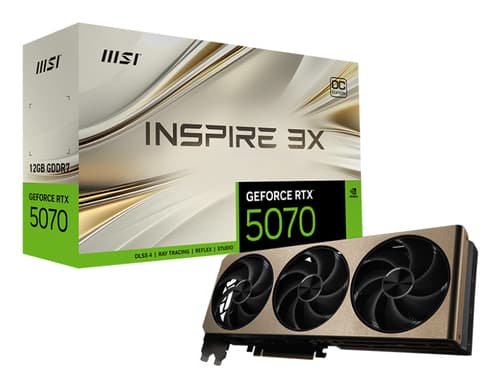 MSI GeForce RTX 5070 12G INSPIRE 3X OC NVIDIA 12 Go GDDR7