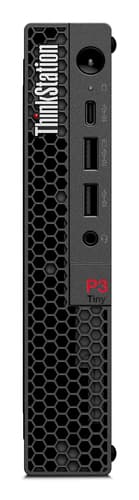 Lenovo ThinkStation P3 Intel® Core™ i7 i7-14700T 16 Go DDR5-SDRAM 512 Go SSD NVIDIA T400 Windows 11 Pro Mini PC Station de travail Noir