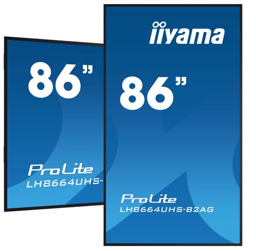 iiyama LH8664UHS-B2AG Écran d'affichage dynamique Écran plat de signalisation numérique 2,17 m (85.6") Wifi 500 cd/m² 4K Ultra HD Noir Intégré dans le processeur Android 11 24/7