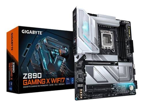 GIGABYTE Carte mère Z890 GAMING X WIFI7 - Prend en charge les processeurs Intel Core Ultra (Série 2), VRM à 16+1+2 phases, jusqu'à 8800MHz DDR5 (OC), 1xPCIe 5.0 + 3xPCIe 4.0, Wi-Fi 7, LAN 2.5GbE, USB 4