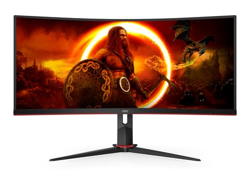 AOC G2 CU34G2XP écran plat de PC 86,4 cm (34") 3440 x 1440 pixels UltraWide Quad HD LED Noir, Rouge