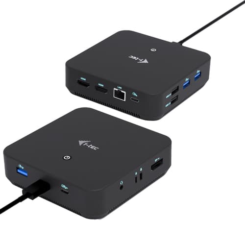 i-tec USB-C DP Dual HDMI Docking Station with Power Delivery 100 W Avec fil USB 3.2 Gen 2 (3.1 Gen 2) Type-C Noir