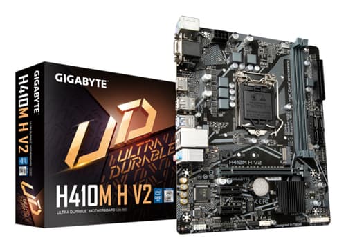 GIGABYTE H410M H V2 Carte mère - Compatible avec processeurs Intel Core 10th CPUs, up to 2933MHz DDR4, 1xPCIe 3.0 M.2, GbE LAN, USB 3.2 Gen 1