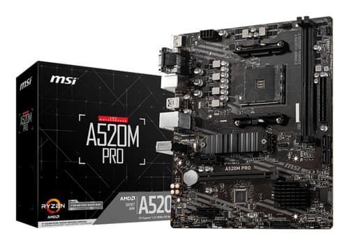 MSI A520M PRO carte mère AMD A520 Emplacement AM4 micro ATX