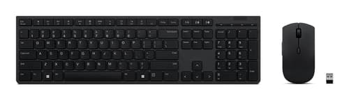 Lenovo 4X31K03968 clavier Souris incluse Bureau RF sans fil + Bluetooth Français Gris