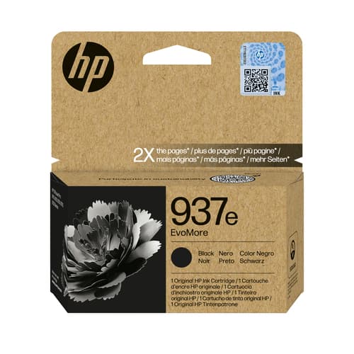 HP 937e Cartouche d’encre authentique Noir EvoMore