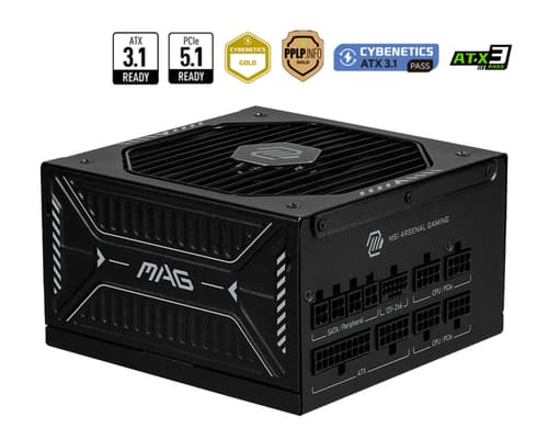 MSI MAG A850GLS PCIE5 unité d'alimentation d'énergie 850 W 24-pin ATX ATX Noir