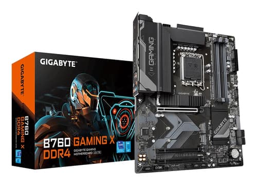 GIGABYTE B760 GAMING X DDR4 Carte Mère - Prend en charge les processeurs Intel Core de 14e génération, VRM numérique 8+1+1 phases, jusqu'à 5333MHz DDR4 (OC), 3xPCIe 4.0 M.2, LAN 2.5GbE, USB 3.2 Gen 2