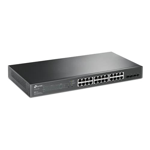 TP-Link JetStream TL-SG2428P commutateur réseau Géré L2/L2+ Gigabit Ethernet (10/100/1000) Connexion Ethernet, supportant l'alimentation via ce port (PoE) 1U Noir