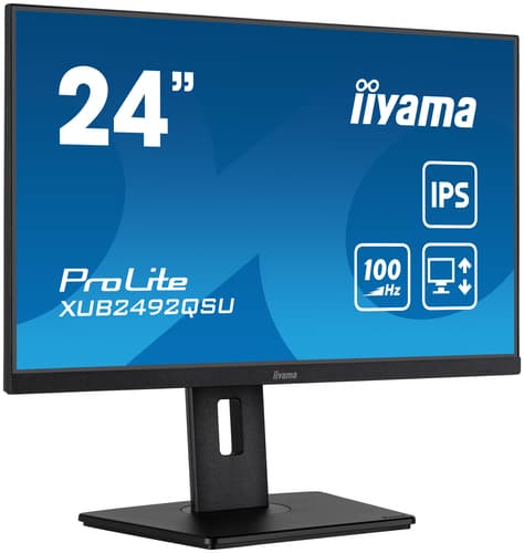 iiyama ProLite XUB2492QSU-B1 écran plat de PC 60,5 cm (23.8") 2560 x 1440 pixels Quad HD LED Noir