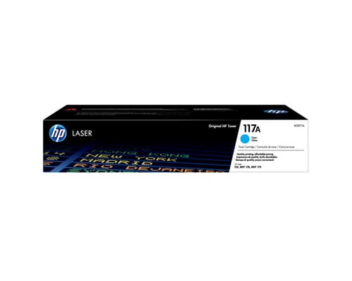 HP Cartouche de toner laser authentique 117A, cyan