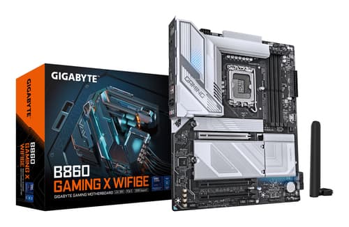 GIGABYTE B860 GAMING X WIFI6E Carte mère - Processeurs Intel Core Ultra, VRM 12+1+2+1 phases, jusqu'à 9066MHz DDR5, 1xPCIe 5.0 + 2xPCIe 4.0 M.2, LAN 2,5 GbE, WIFI 6E, USB4