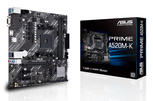 ASUS PRIME A520M-K AMD A520 Emplacement AM4 micro ATX