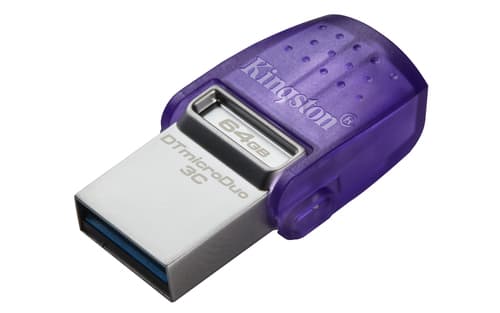 Kingston Technology DataTraveler 64 Go microDuo 3C 200 Mo/s dual USB-A + USB-C