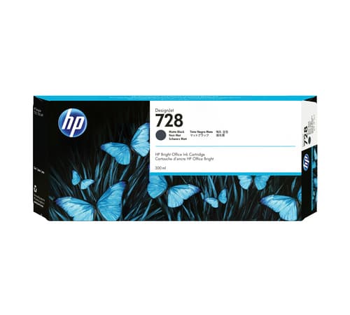 HP 728 cartouche d'encre DesignJet noire mate 300 ml