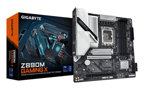 GIGABYTE Carte mère Z890M GAMING X - Prend en charge les processeurs Intel Core Ultra (Série 2), VRM à 8+1+2 phases, jusqu'à 8800MHz DDR5 (OC), 1xPCIe 5.0 + 2xPCIe 4.0, LAN 2.5GbE, USB 3.2 Gen 1