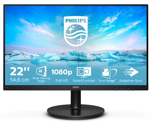 Philips V Line 221V8/00 écran plat de PC 54,6 cm (21.5") 1920 x 1080 pixels Full HD LED Noir