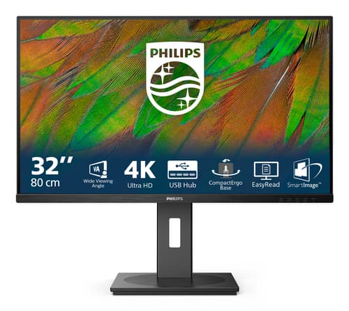 Philips 3000 series 32B1N3800/00 écran plat de PC 81,3 cm (32") 3840 x 2160 pixels 4K Ultra HD LCD Noir