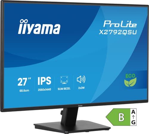 iiyama ProLite X2792QSU-B1 écran plat de PC 68,6 cm (27") 2560 x 1440 pixels Quad HD Noir