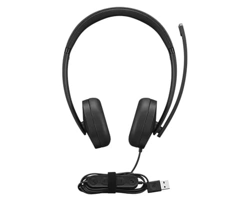 Lenovo 4XD1P83425 casque Avec fil Arceau Appels/Musique USB Type-A Noir