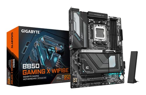 GIGABYTE B850 GAMING X WIFI6E Carte Mère - AMD Ryzen 9000 Series CPUs, VRM numérique 12+2+2 phases, jusqu'à 8200MHz DDR5 (OC), 1xPCIe 5.0 + 2xPCIe 4.0 M.2, LAN 2.5G, WIFI 6E, USB 3.2 Gen 2x2