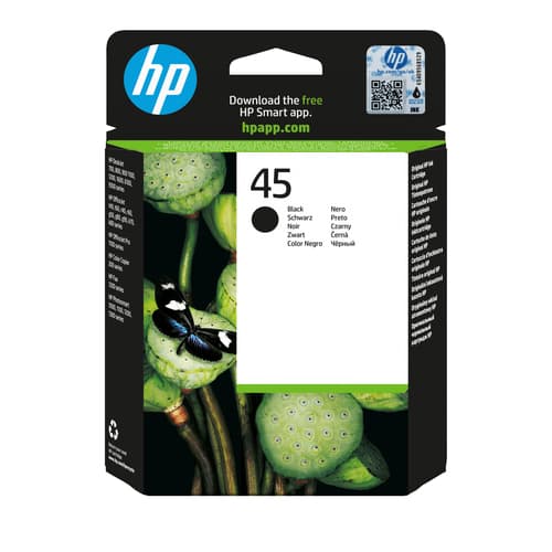 HP 45 cartouche d'encre noir authentique grande contenance