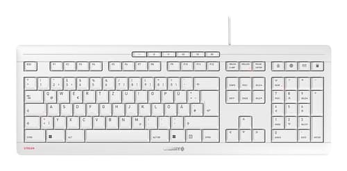 CHERRY STREAM clavier Bureau USB QWERTZ Allemand Blanc