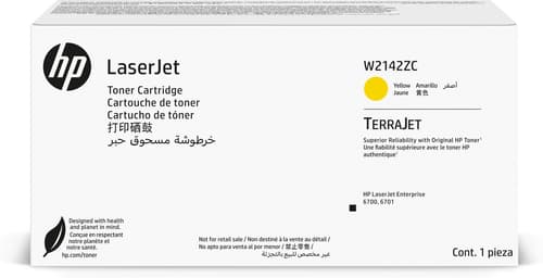 HP Cartouche de toner jaune Contract LaserJet authentique W2142ZC