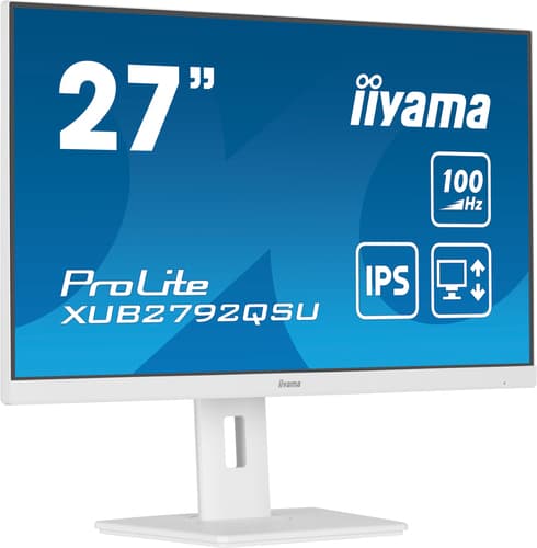 iiyama ProLite XUB2792QSU-W6 écran plat de PC 68,6 cm (27") 2560 x 1440 pixels Quad HD LED Blanc